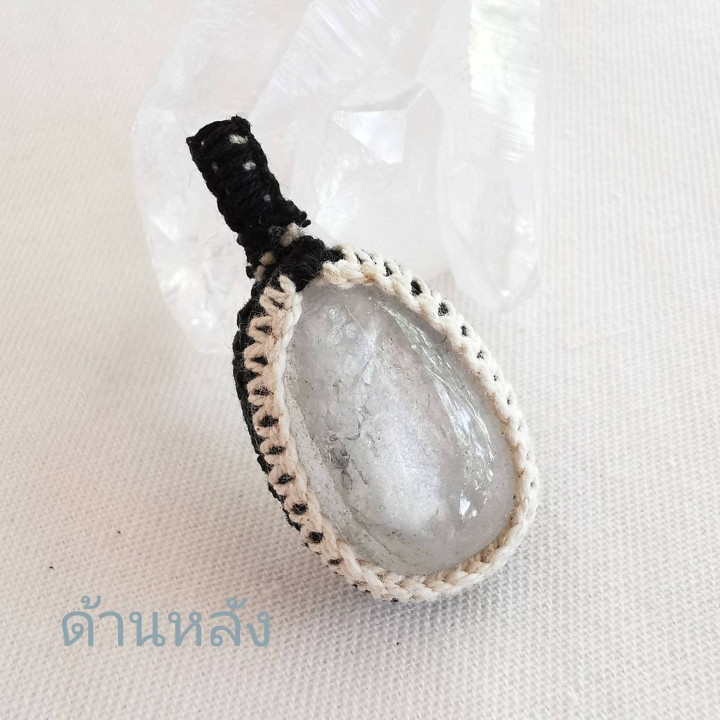 크리스탈 쿼츠 꼬임 로프 펜던트 목걸이