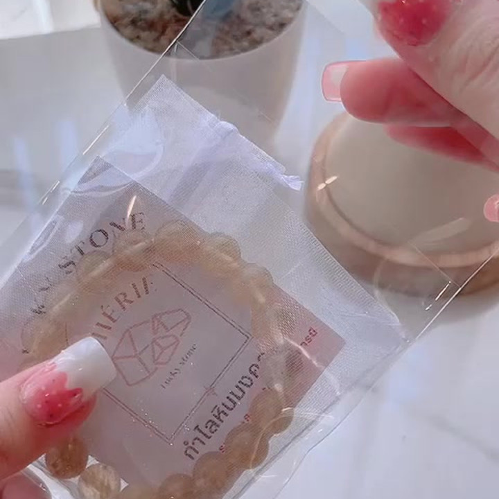 루틸 수정 팔찌 | 자연 치유, 사이즈 조절 가능