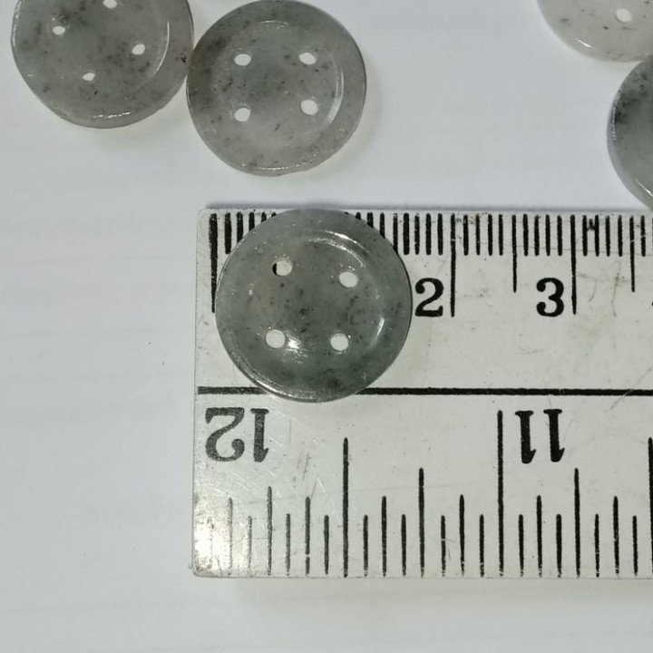 本物のビルマ産翡翠ボタン - 極上の天然翡翠