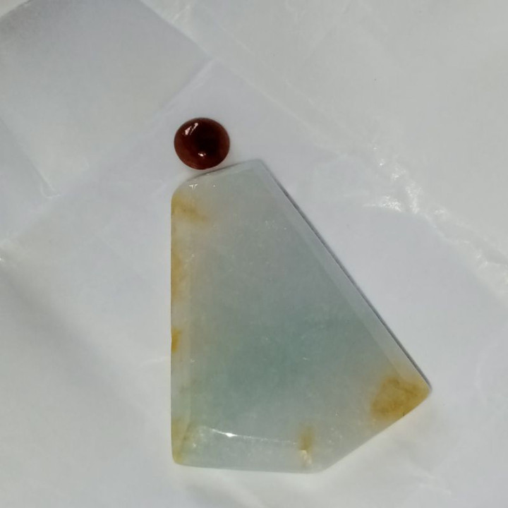 本物のビルマ産翡翠宝石 - タイプA (25x33mm)