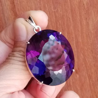 本物のアメジストペンダント｜102カラット｜スターリングシルバー