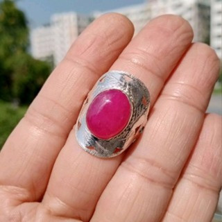 本物のルビーリング｜スターリングシルバーに天然ルビー｜サイズ59