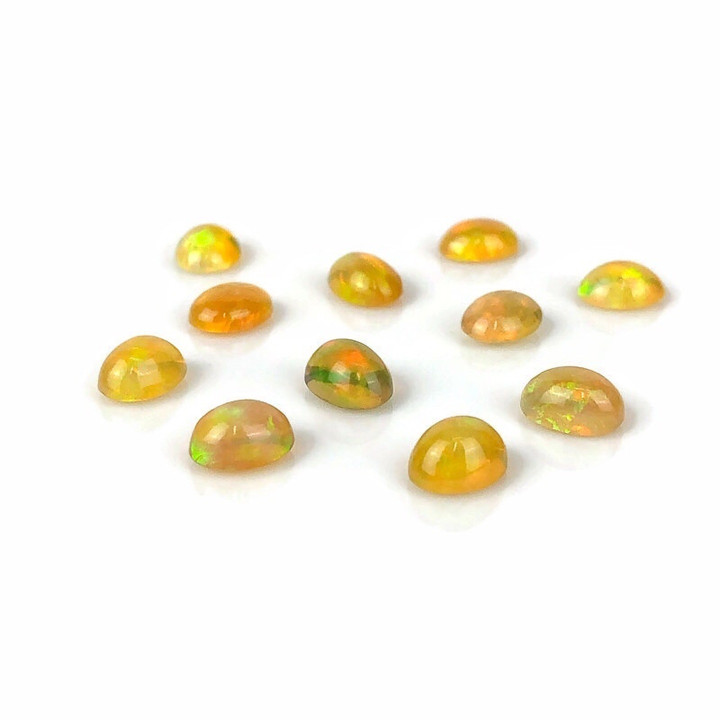 本物のオパール石（6x8mm） - 輝く天然宝石
