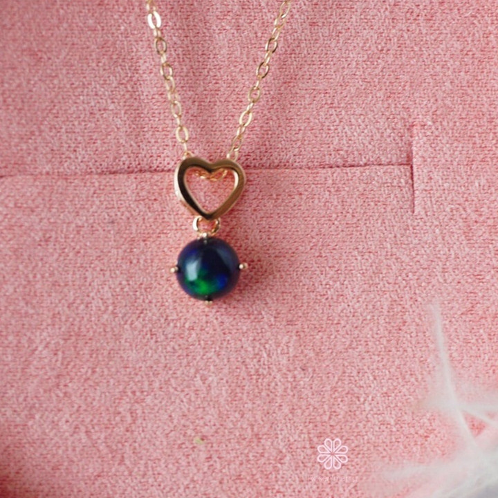 ブラックオパールネックレス｜925スターリングシルバー｜ギフト｜ローゼンマリー