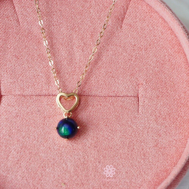 ブラックオパールネックレス｜925スターリングシルバー｜ギフト｜ローゼンマリー