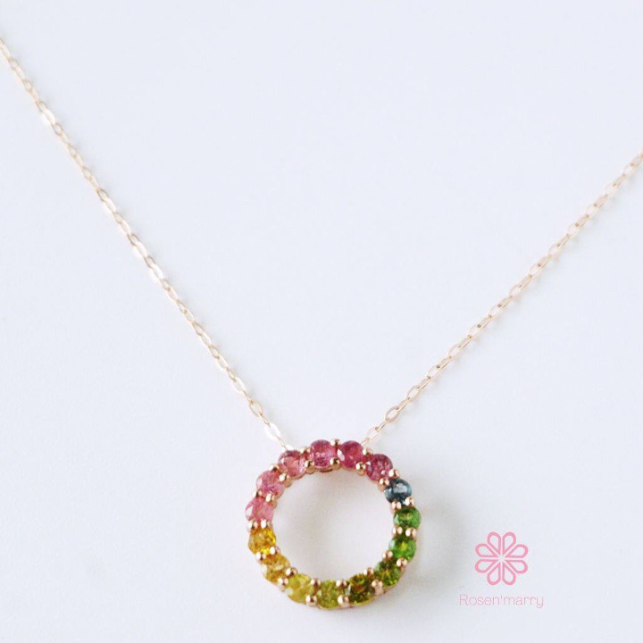 トルマリンネックレス｜925スターリングシルバーペンダントとギフトボックス