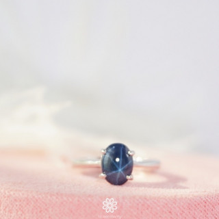 本物のスターサファイアリング｜925シルバー｜鑑定書付き