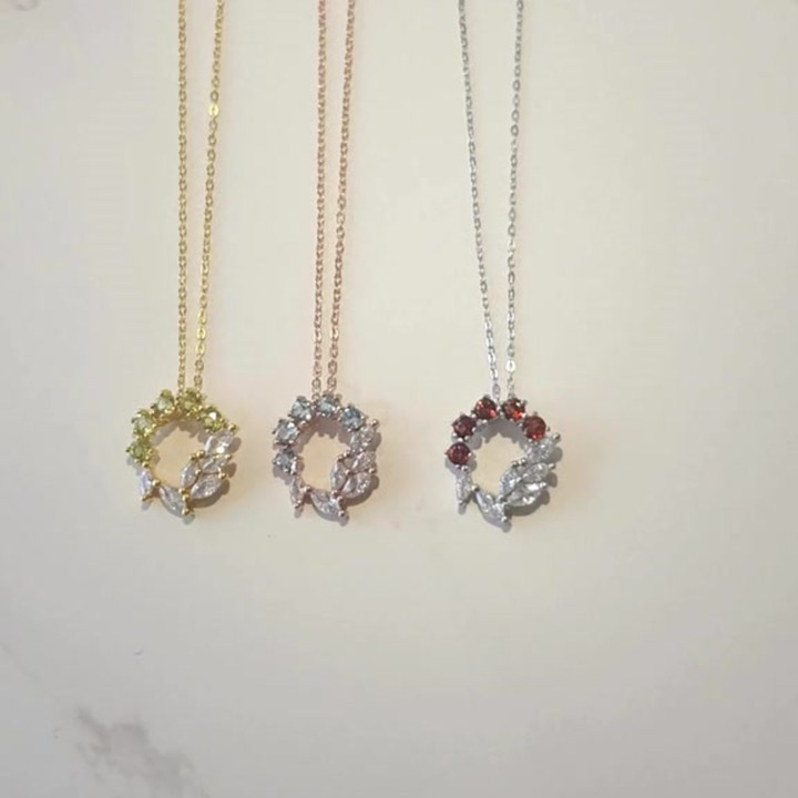 本物のペリドットネックレス｜スターリングシルバー、ゴールドメッキ