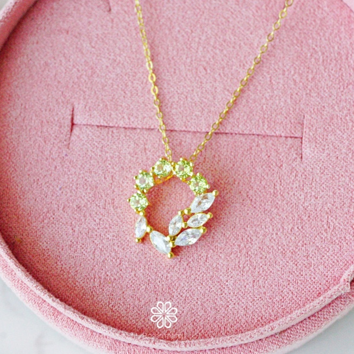 本物のペリドットネックレス｜スターリングシルバー、ゴールドメッキ