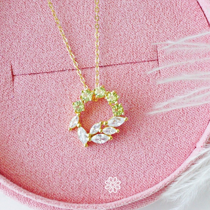 本物のペリドットネックレス｜スターリングシルバー、ゴールドメッキ