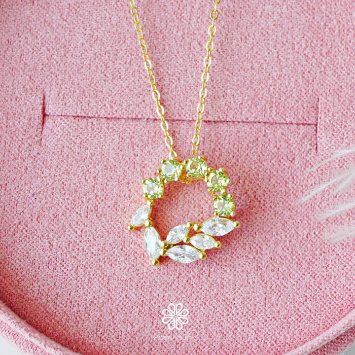 本物のペリドットネックレス｜スターリングシルバー、ゴールドメッキ