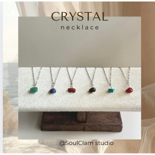 SoulClamの小さな石のネックレス：クリスタルペンダント5個