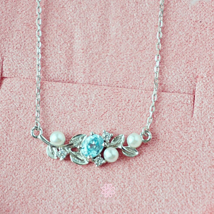 スターリングシルバー ジルコンネックレス | Rosen'marry RN068 誕生石ジュエリー