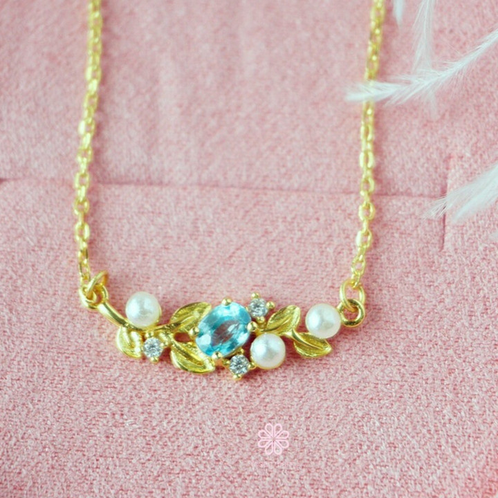 スターリングシルバー ジルコンネックレス | Rosen'marry RN068 誕生石ジュエリー