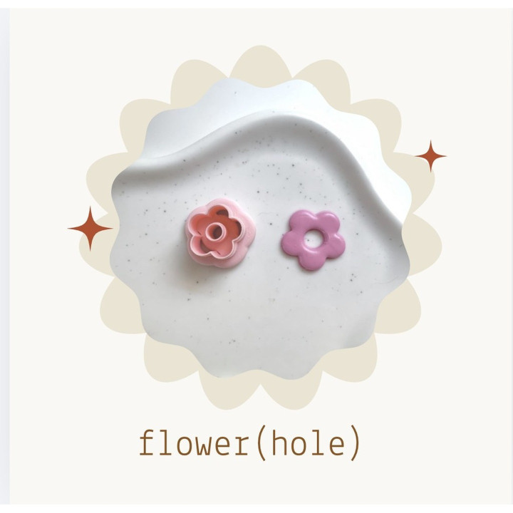 粘土カッター型を使って素敵な花のイヤ​​リングを作ろう