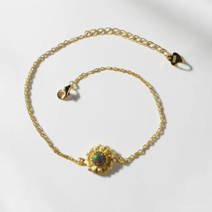 天然オパールとスターリングシルバーのブレスレット｜本物の宝石ジュエリー