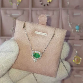 本物のエメラルドネックレス｜原石エメラルドとスターリングシルバー
