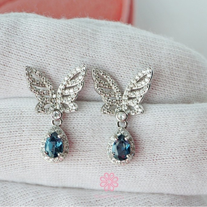 ロンドントパーズ ダングルピアス | 925スターリングシルバーと天然宝石