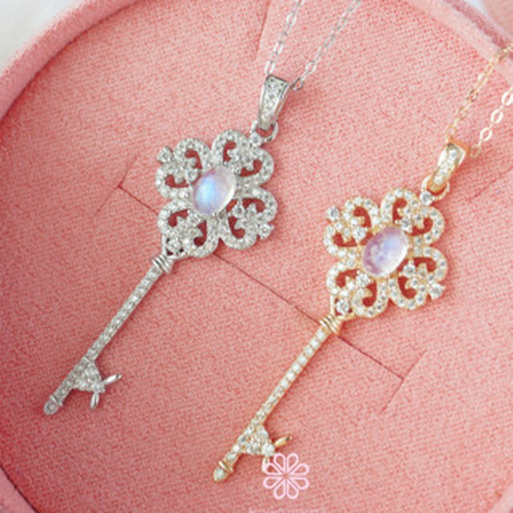 スカイブルームーンストーンネックレス｜925スターリングシルバー｜天然宝石