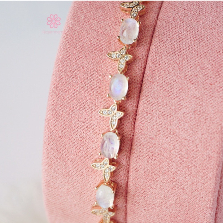 ガーネットとスターリングシルバーのブレスレット - Rosen'marry ジェムストーンジュエリーギフト