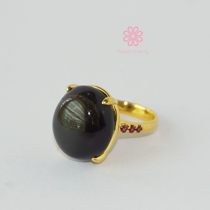 キャッツアイリング｜本物の25金、925シルバー、金メッキ