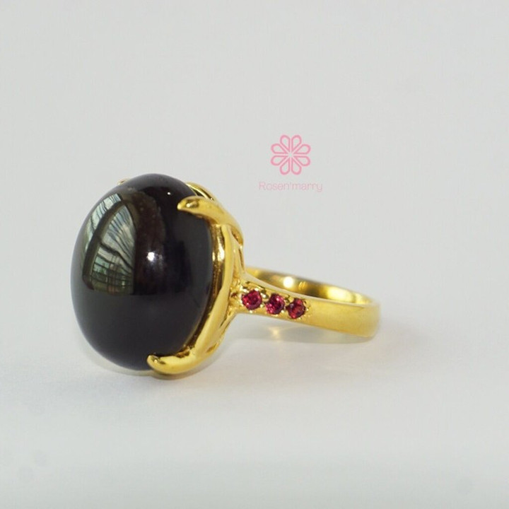 キャッツアイリング｜本物の25金、925シルバー、金メッキ