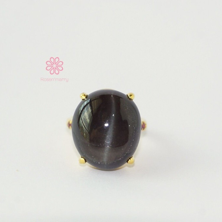 キャッツアイリング｜本物の25金、925シルバー、金メッキ