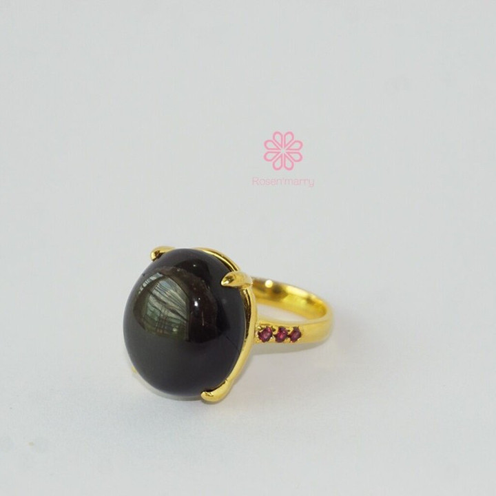 キャッツアイリング｜本物の25金、925シルバー、金メッキ