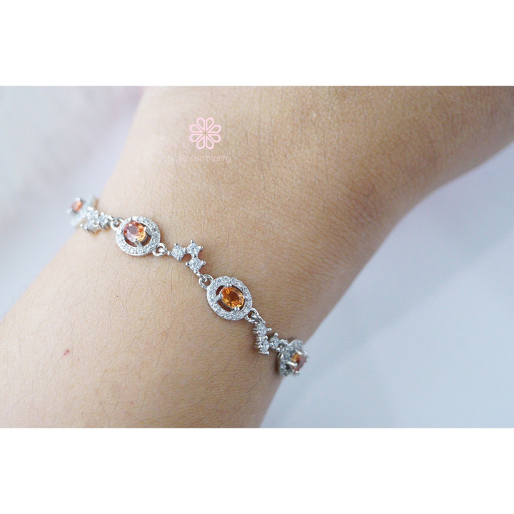 イエローサファイアの原石ブレスレット｜スターリングシルバーと幸運