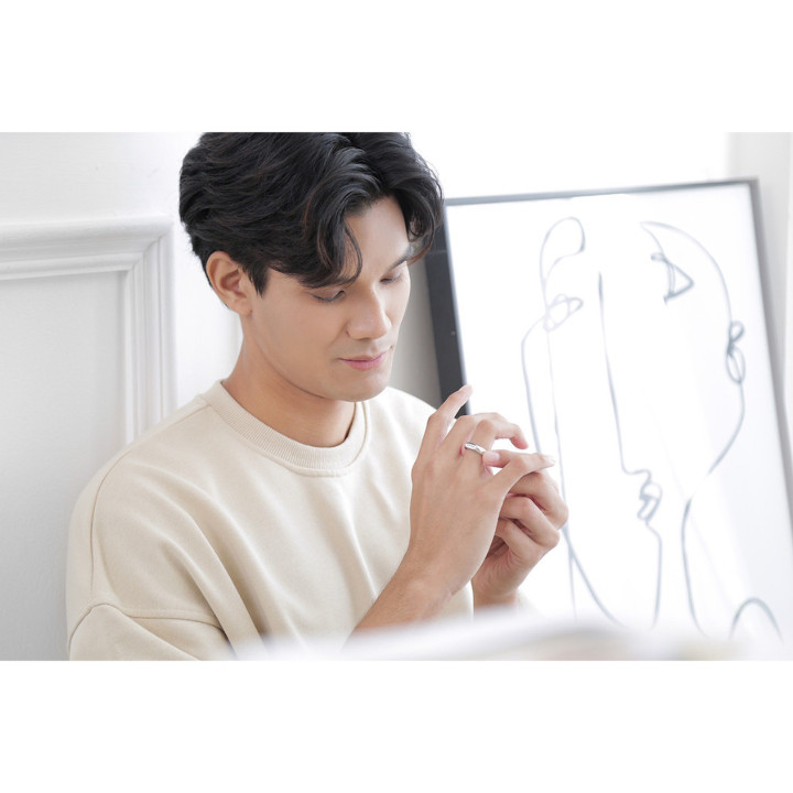 화이트 토파즈 스털링 실버 커플링