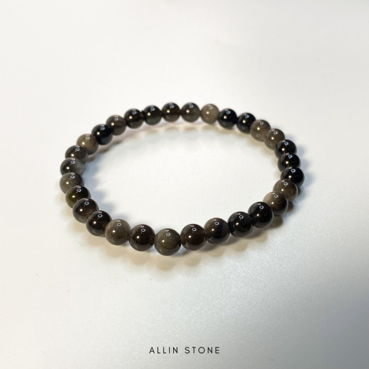 黒曜石シルバーブレスレット｜保護とエネルギー反射