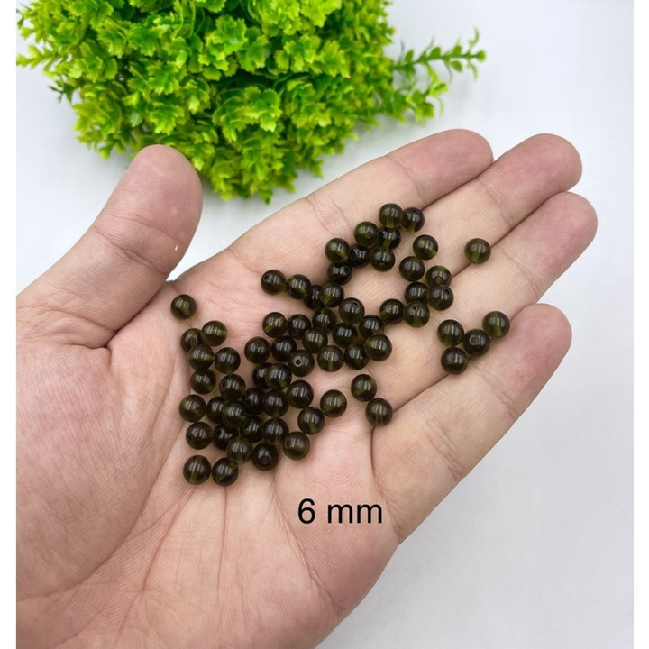 천연 몰다바이트 구슬: 텍타이트, 체코산 (6-10mm)