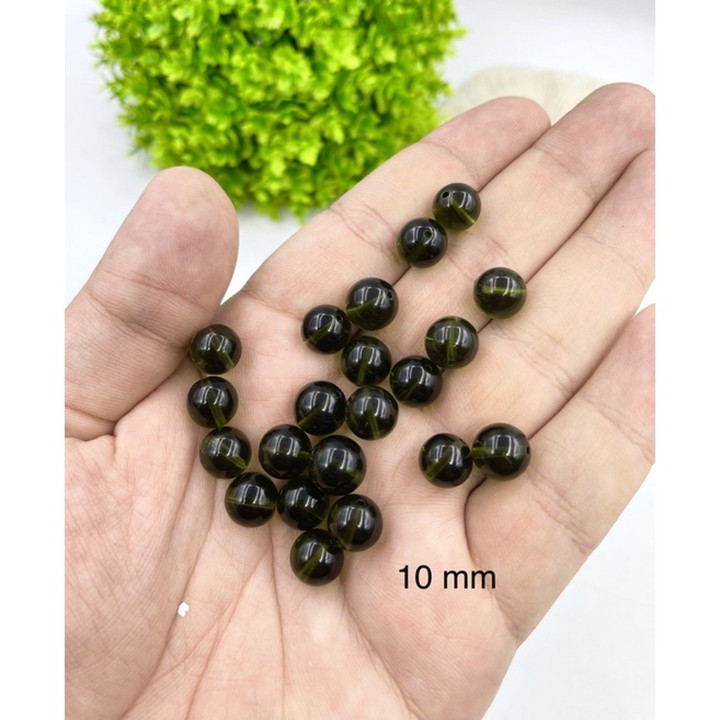 천연 몰다바이트 구슬: 텍타이트, 체코산 (6-10mm)