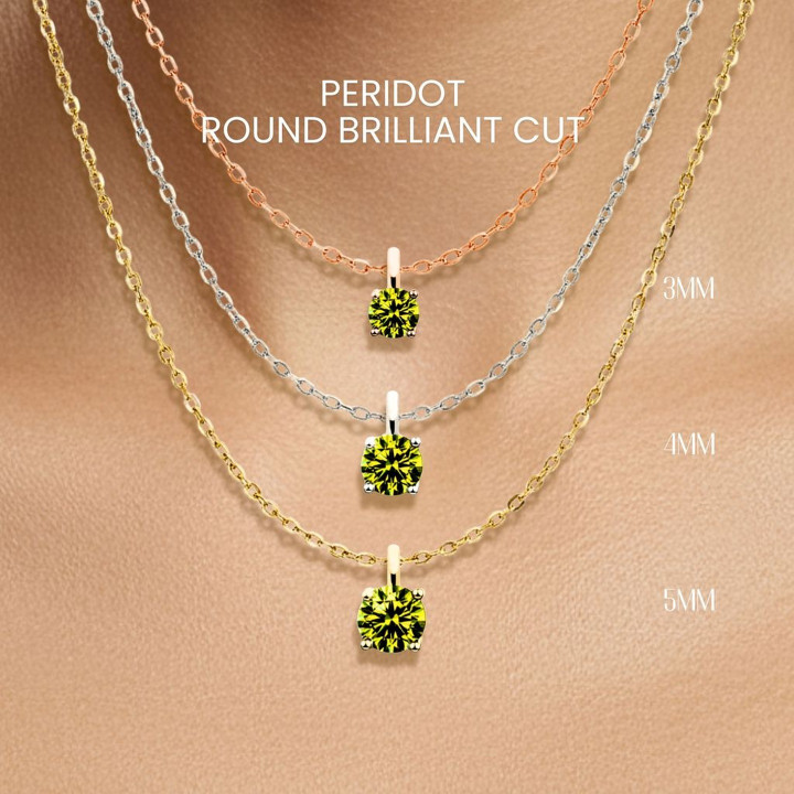 ジョージジュエリー：スターリングシルバー製ラディアントペリドットペンダント
