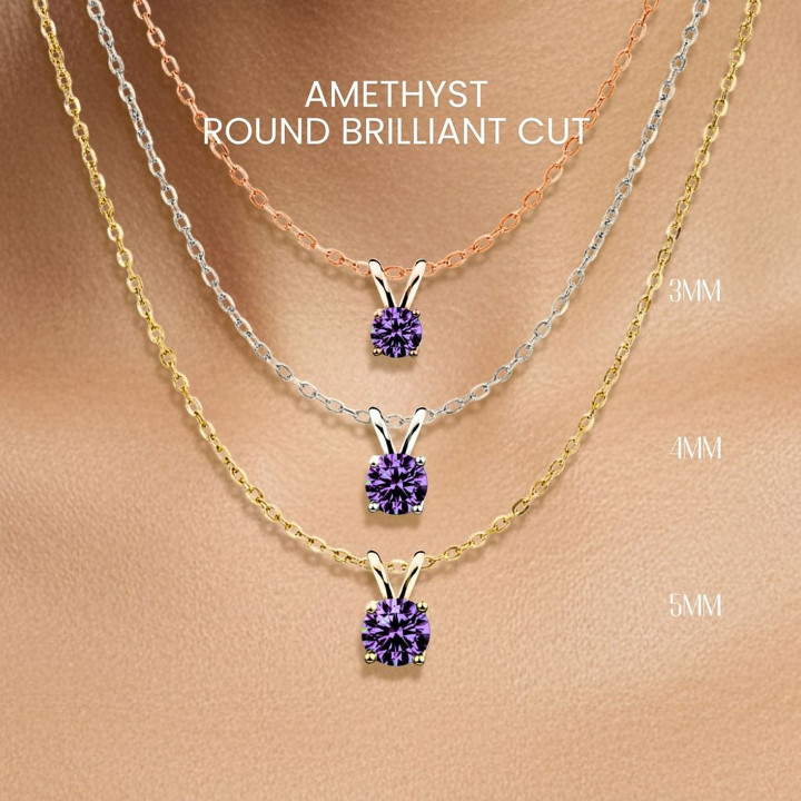 アメジストネックレス｜ジョージ社製 925スターリングシルバーペンダント