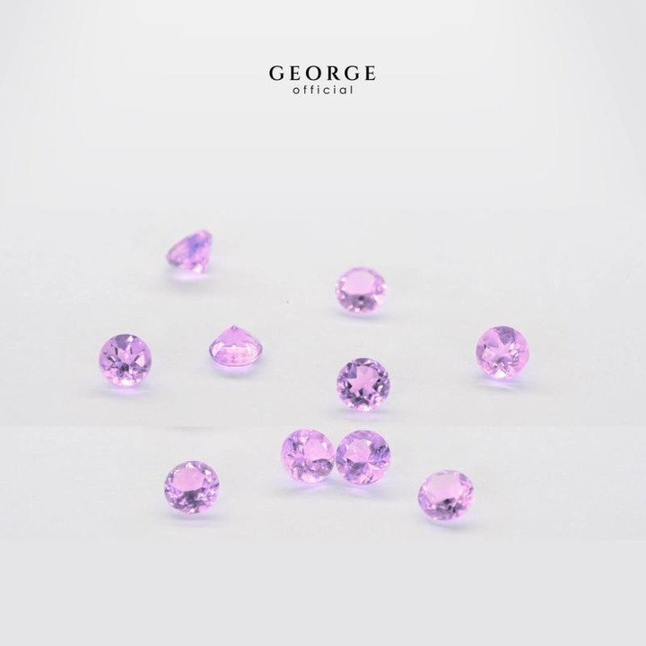 本物のパープルサファイア：ラウンドブリリアントカット、1～5.5mm | George JewelryのGGPSR