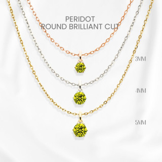 本物のペリドットネックレス｜ミニマルなシルバーペンダント - GEORGE Jewelry