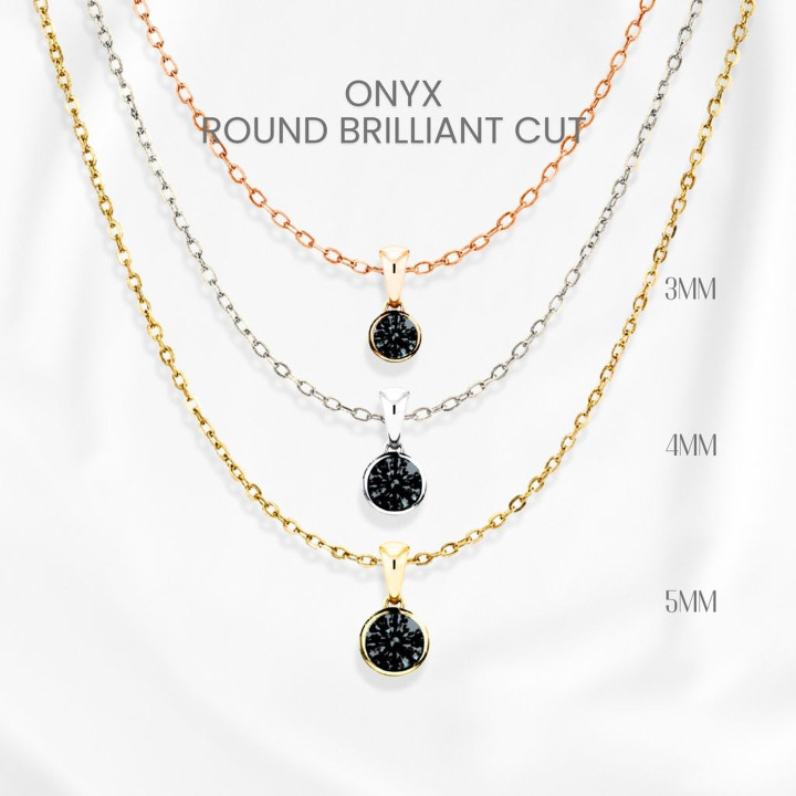 조지 주얼리(GEORGE Jewelry)의 블랙 오닉스 목걸이 | 스털링 실버 펜던트