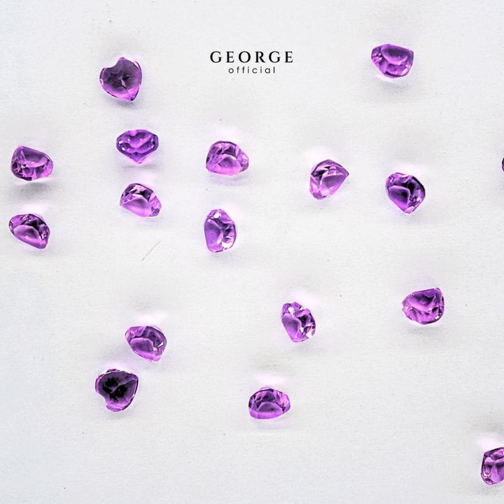 本物のアメジストハートペンダント | GGAMH by George Jewelry