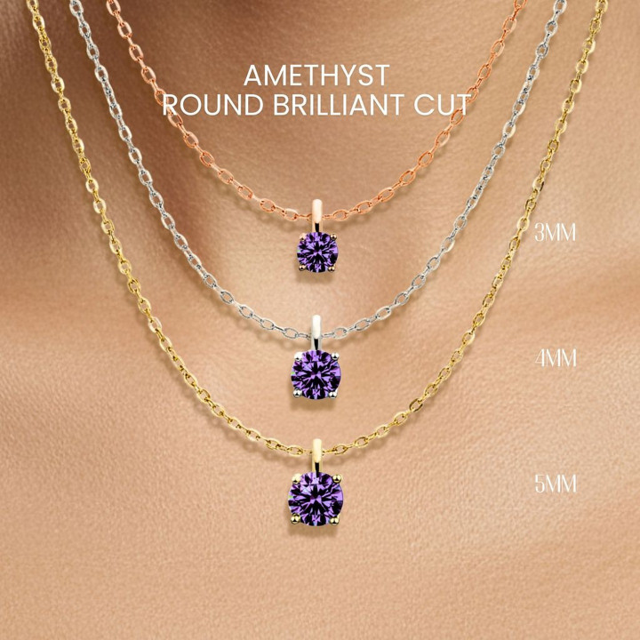 자수정 목걸이 | 고급 925 스털링 실버, GEORGE Jewelry