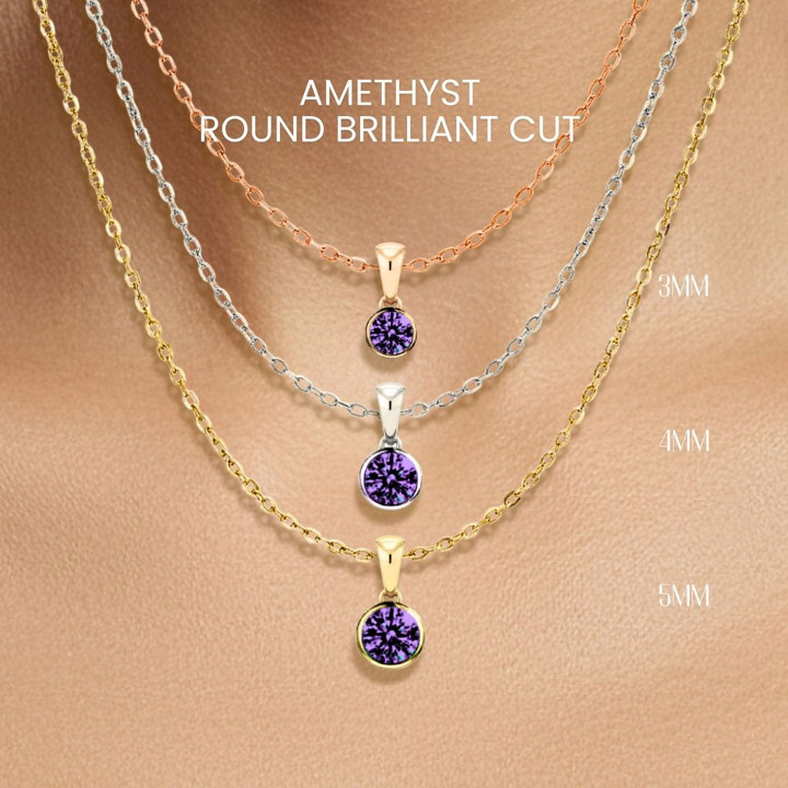 자수정 목걸이 | 스털링 실버, 금도금, GEORGE Jewelry