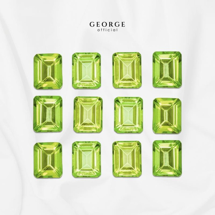 에메랄드 컷 페리도트 원석 | 정품 GGPRE by George Jewelry