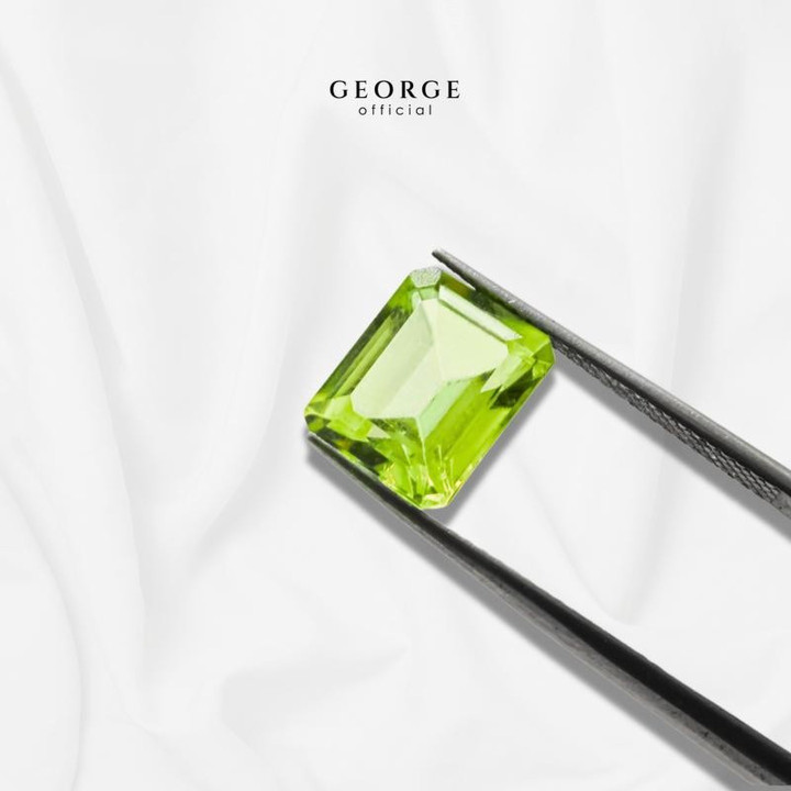 에메랄드 컷 페리도트 원석 | 정품 GGPRE by George Jewelry