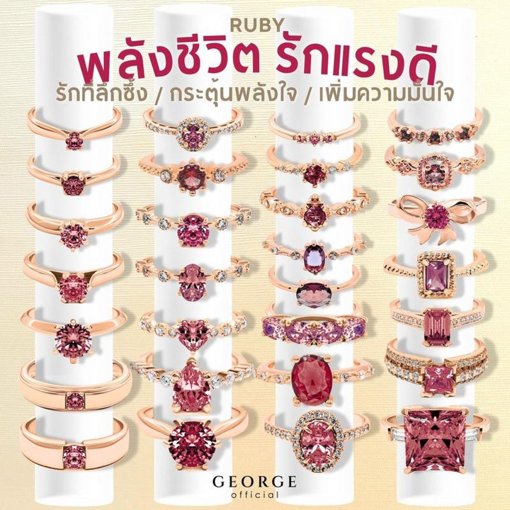 スターリングシルバー製ルビーリング｜カスタマイズ可能、ギフトにも最適