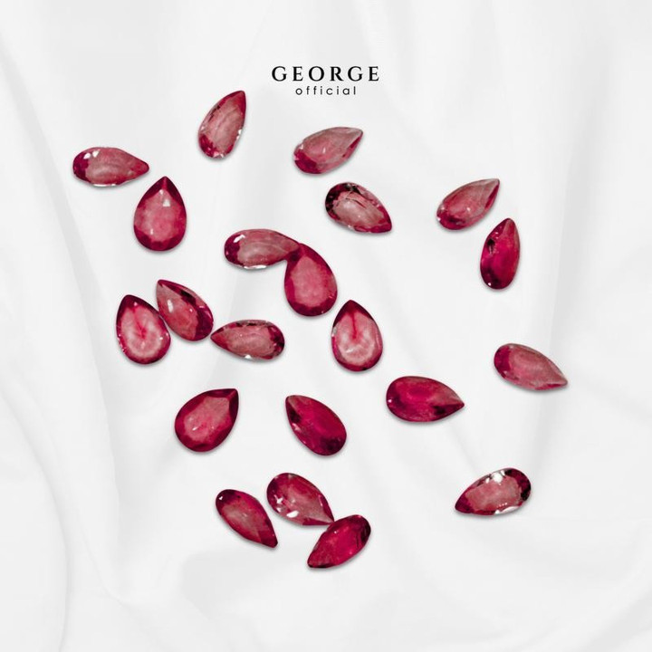 本物のルビーペアカット宝石 | ジョージジュエリー