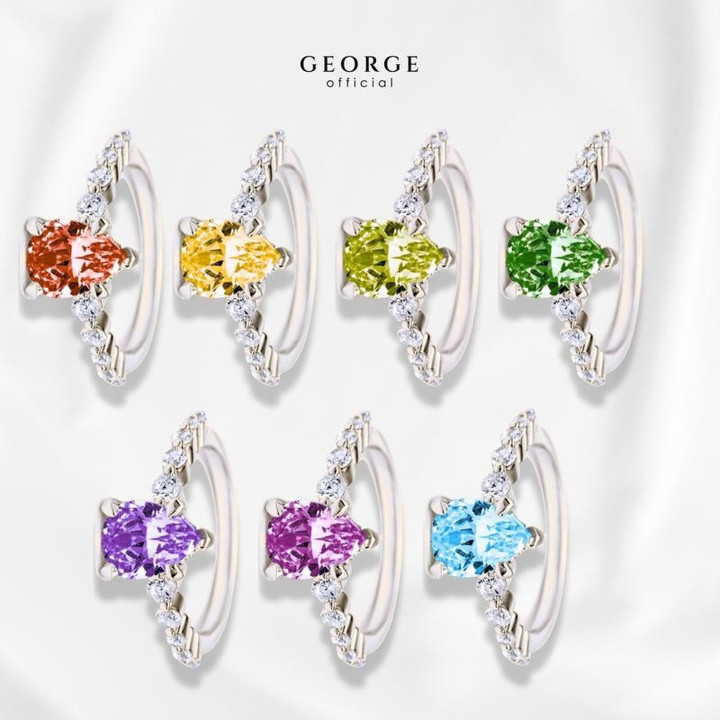 탄생석 반지 | 조지(GEORGE)의 보석 레이어링 디자인
