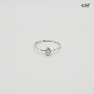 스털링 실버 배 모양 보석 반지 - 보물과 보물