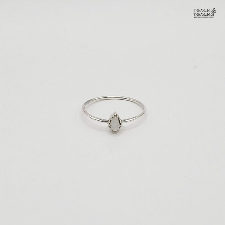스털링 실버 배 모양 보석 반지 - 보물과 보물