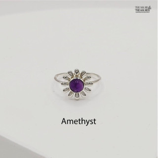 925 스털링 실버 소재의 행운의 꽃 반지 | 보물과 보물